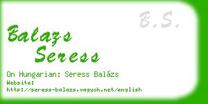 balazs seress business card